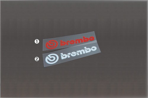 brembo Die Cut Sticker　小・赤/白