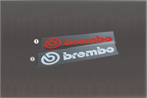 brembo Die Cut Sticker　大・赤/白